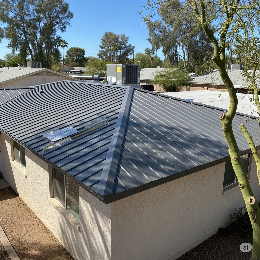 Metal roof installation