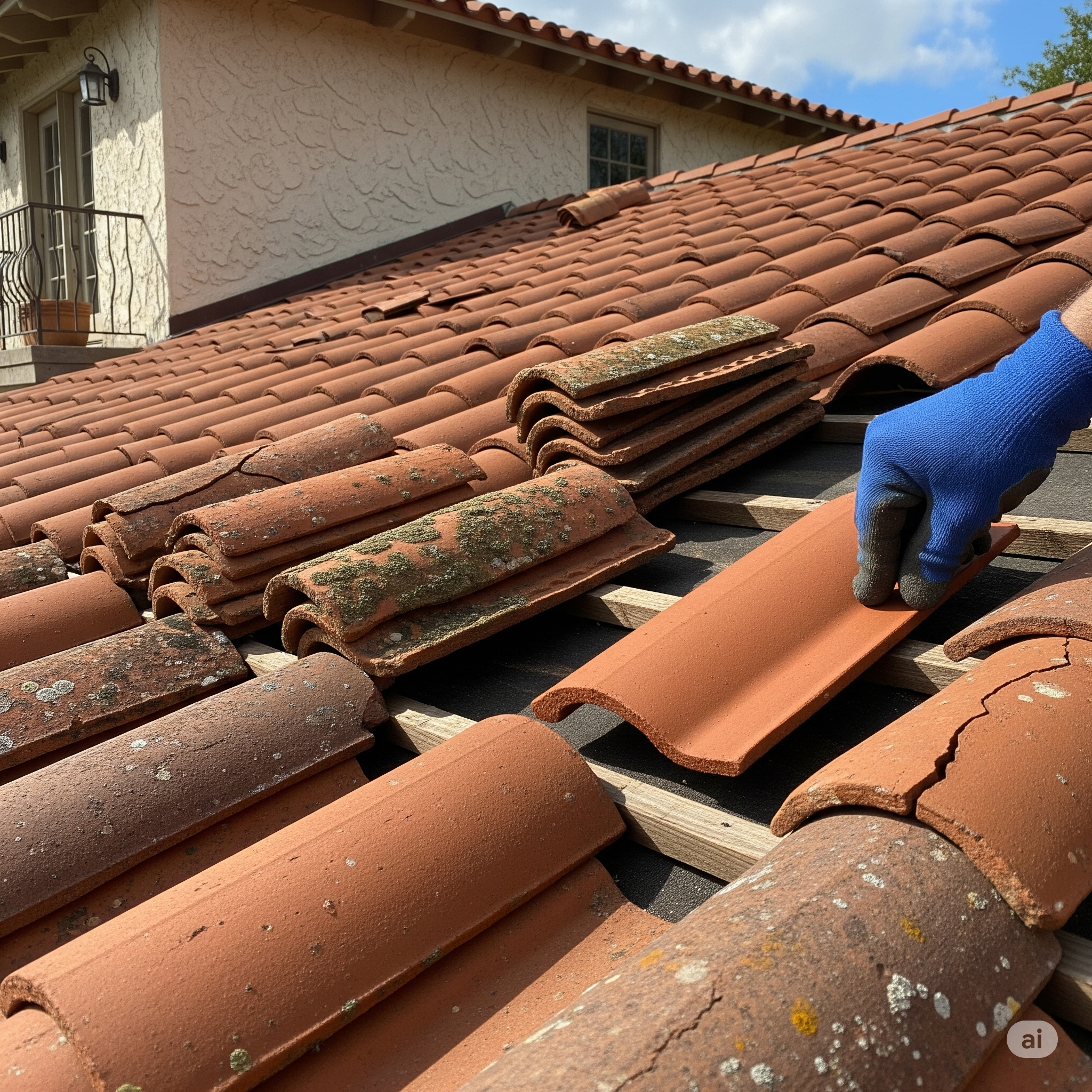 Tile roof repair